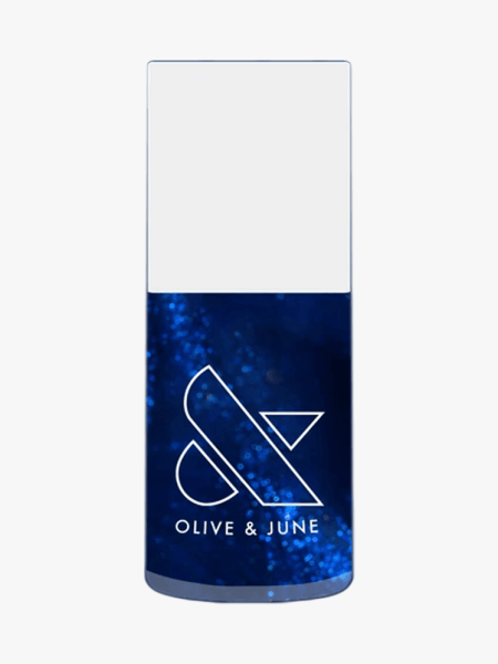 Olive & June Sapphire Season in branded component on a light gray background
